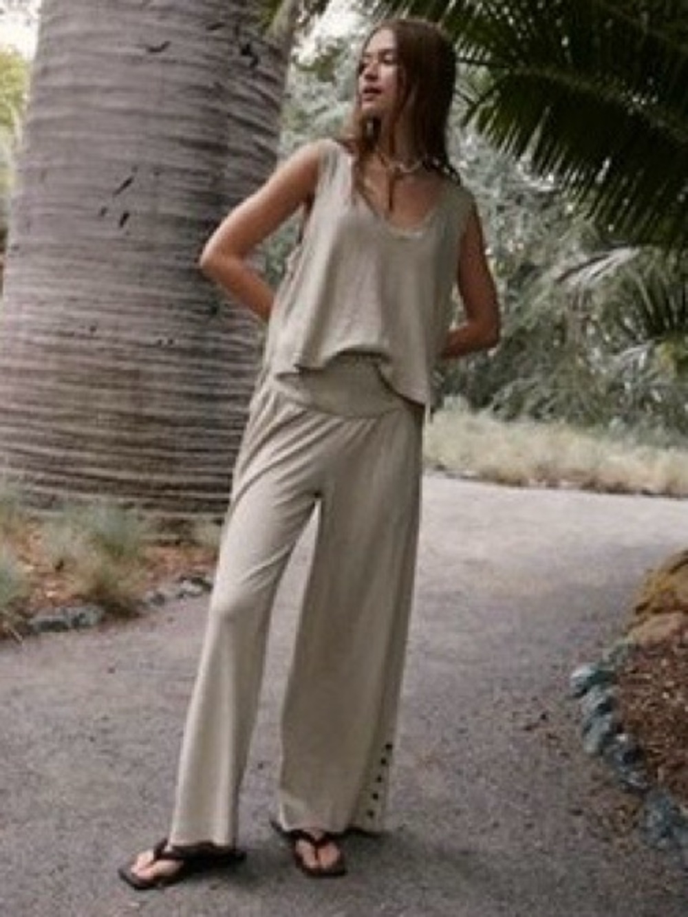 FP Beach - Keep It Cool Two Piece Set Brown Size L